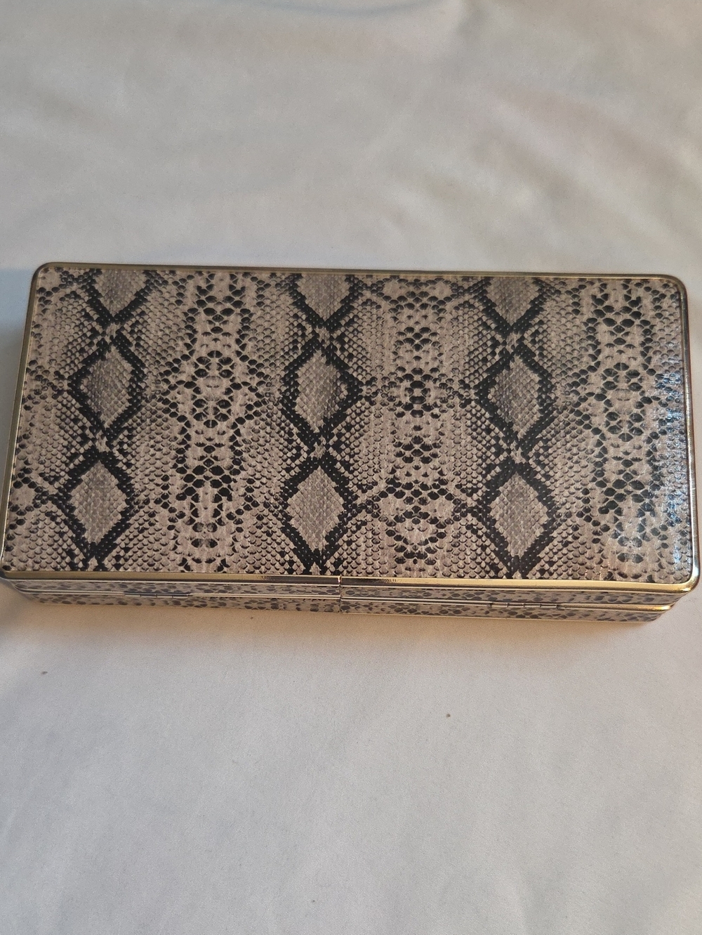 Calvin Klein Snake-Print Hard Phone Case - Black & Cream